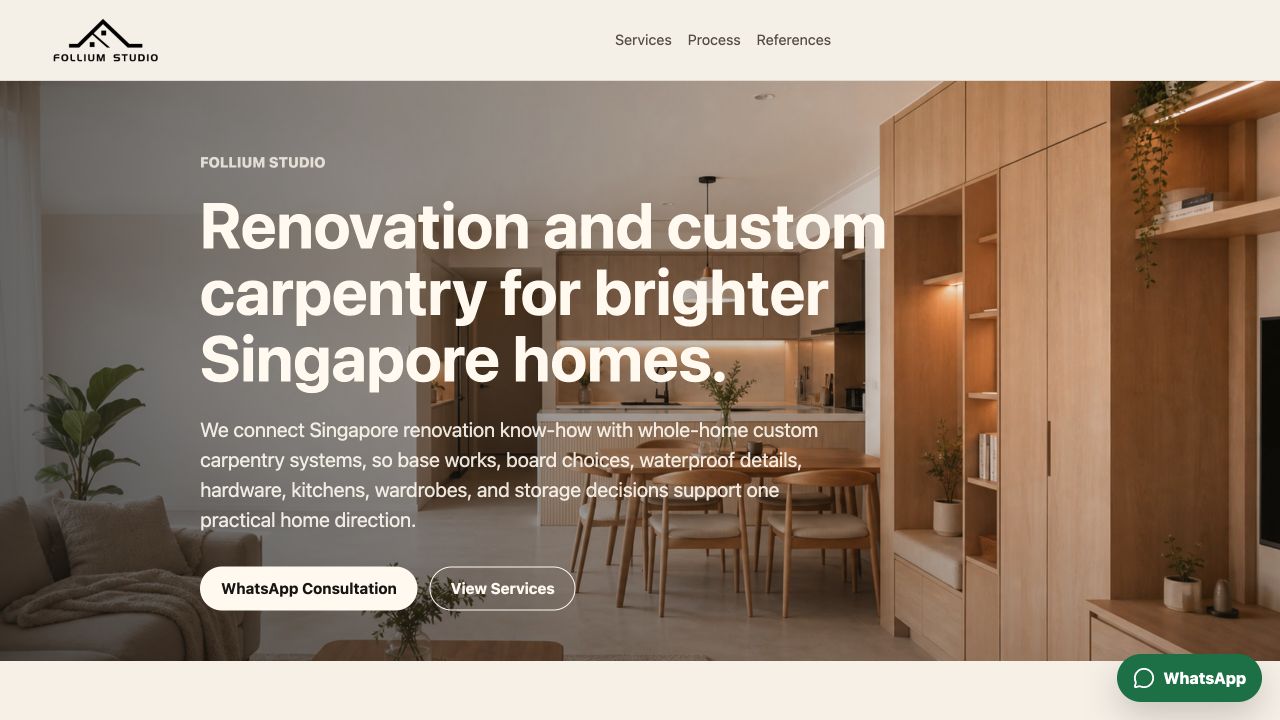 Renovation brand, project scope and quotation workflow