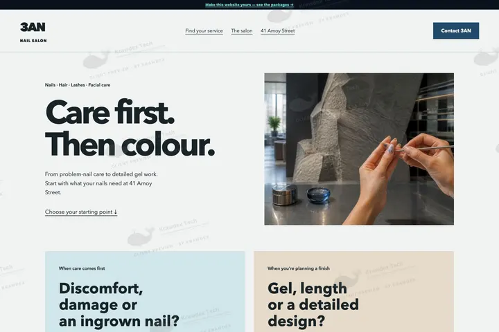 3AN Nail Salon website preview