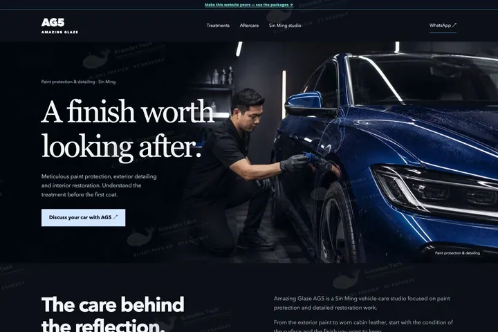 Amazing Glaze AG5 website preview
