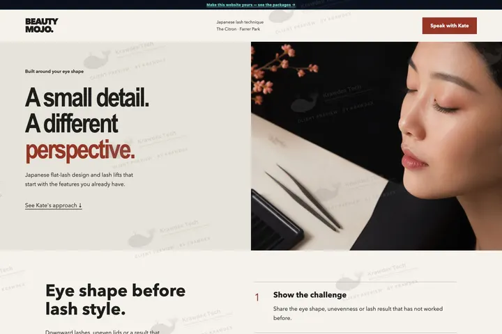 BEAUTY MOJO website preview