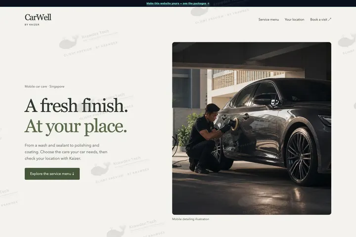 Kaizer CarWell website preview