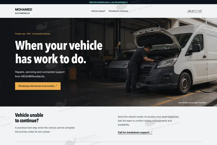 Mohamed Automobile website preview