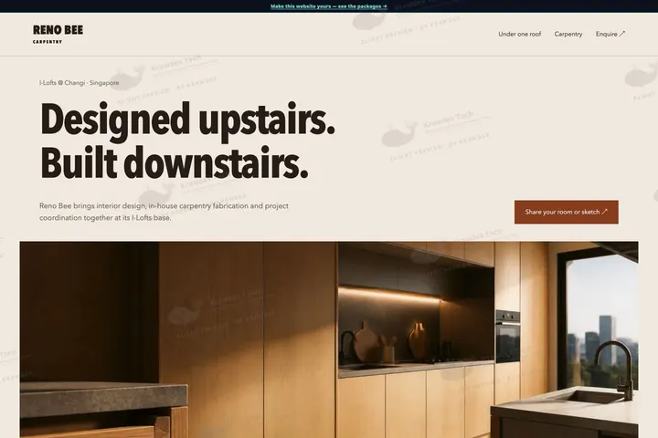 Reno Bee Carpentry Pte Ltd website preview