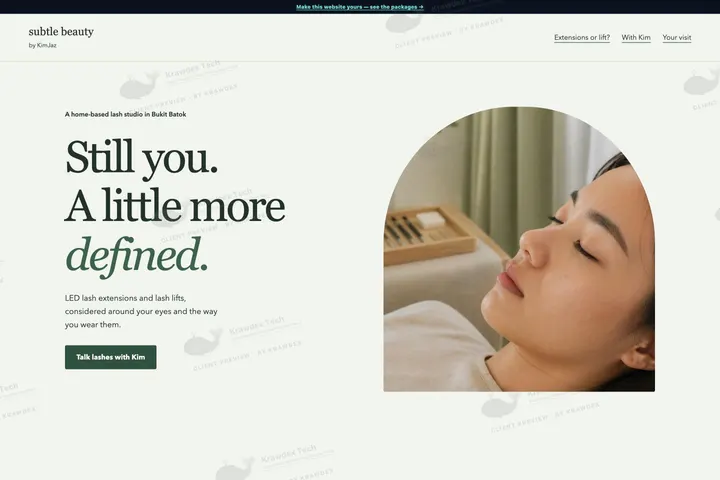 Subtle Beauty SG by KimJaz website preview