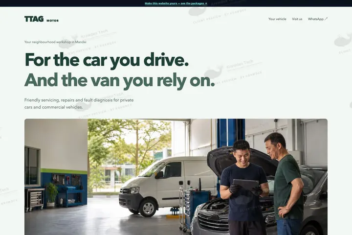 TTAG Motor website preview