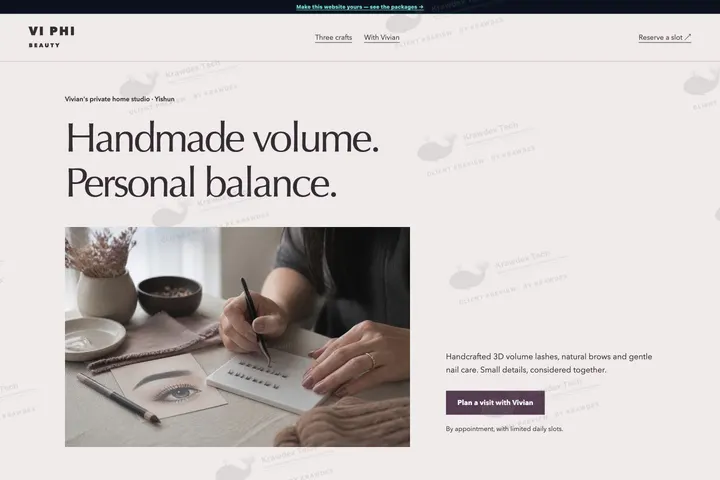 Vi Phi Beauty | Lash · Brow · Nail website preview
