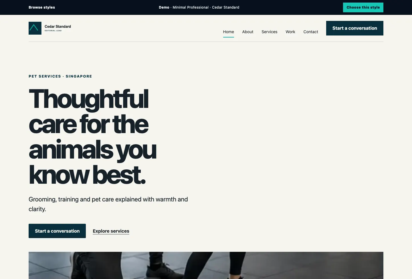 Cedar Standard Editorial Lead website preview