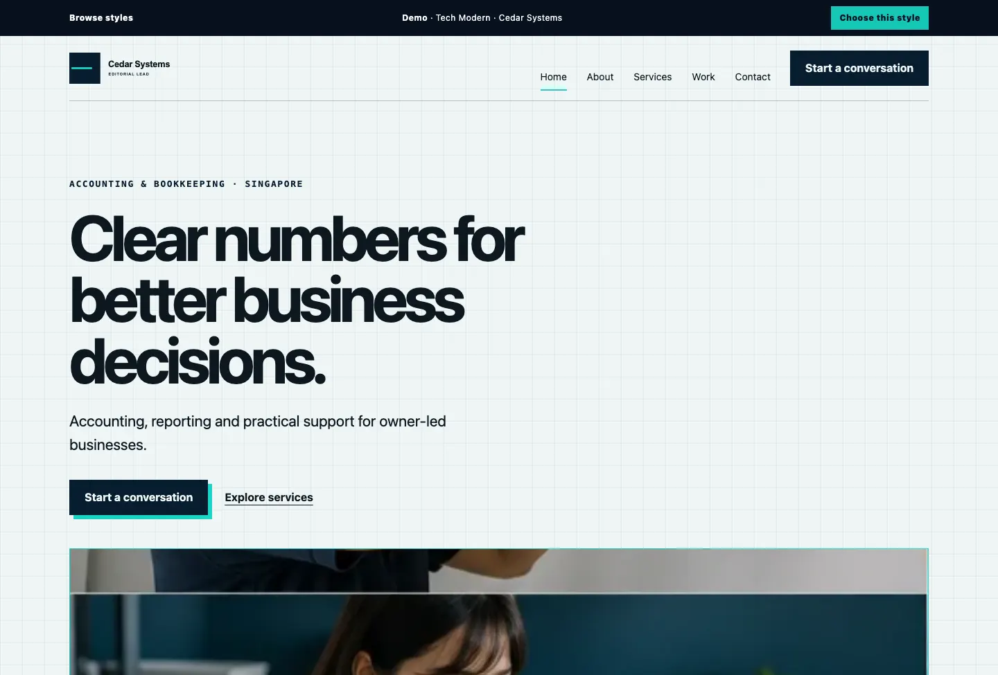 Cedar Systems Editorial Lead website preview