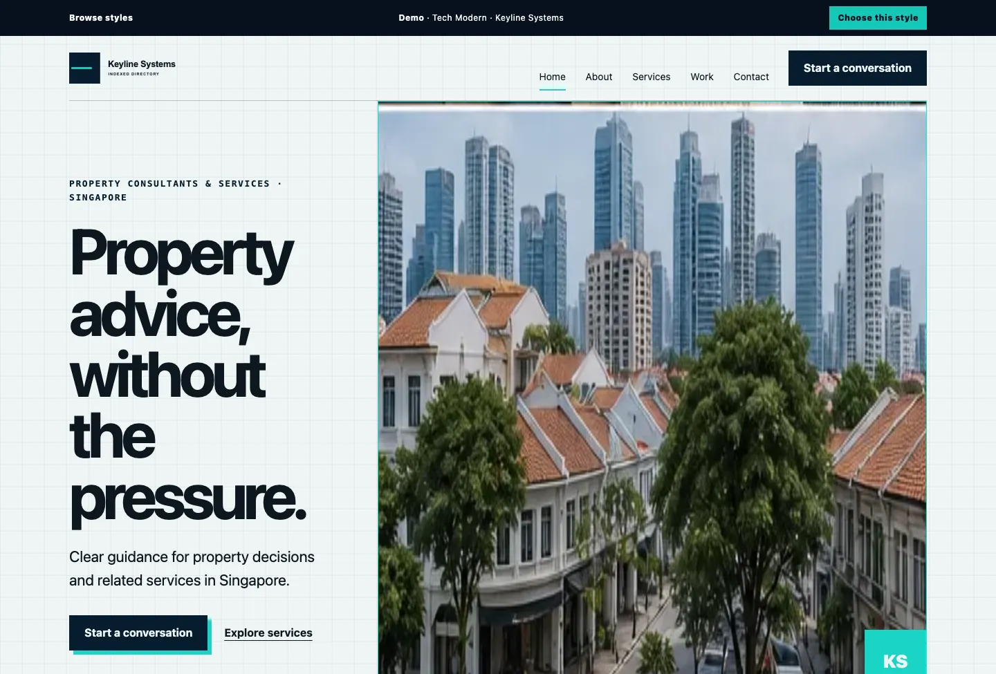 Keyline Systems Indexed Directory website preview