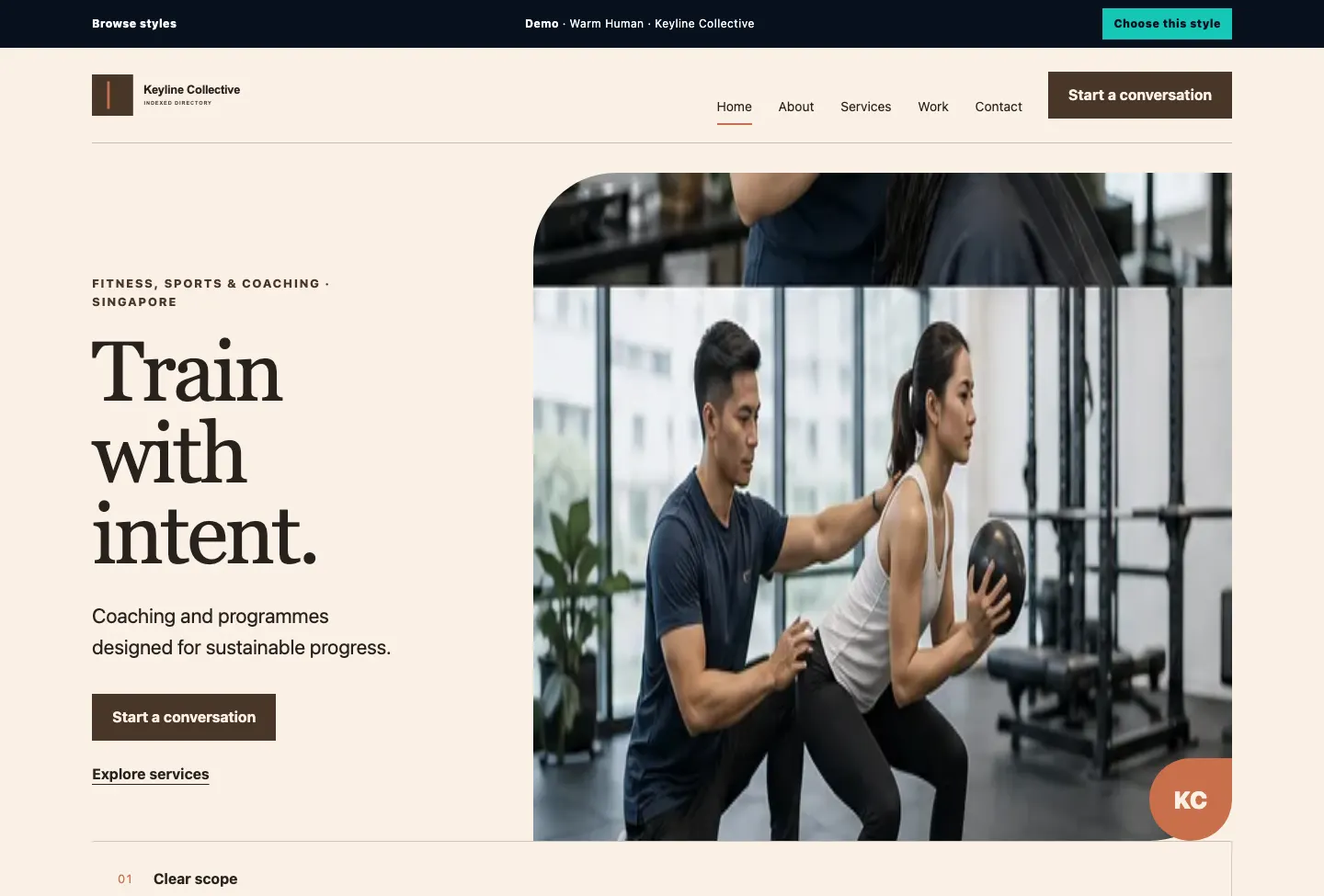 Keyline Collective Indexed Directory website preview