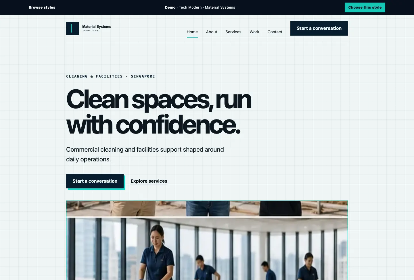 Material Systems Journal Flow website preview