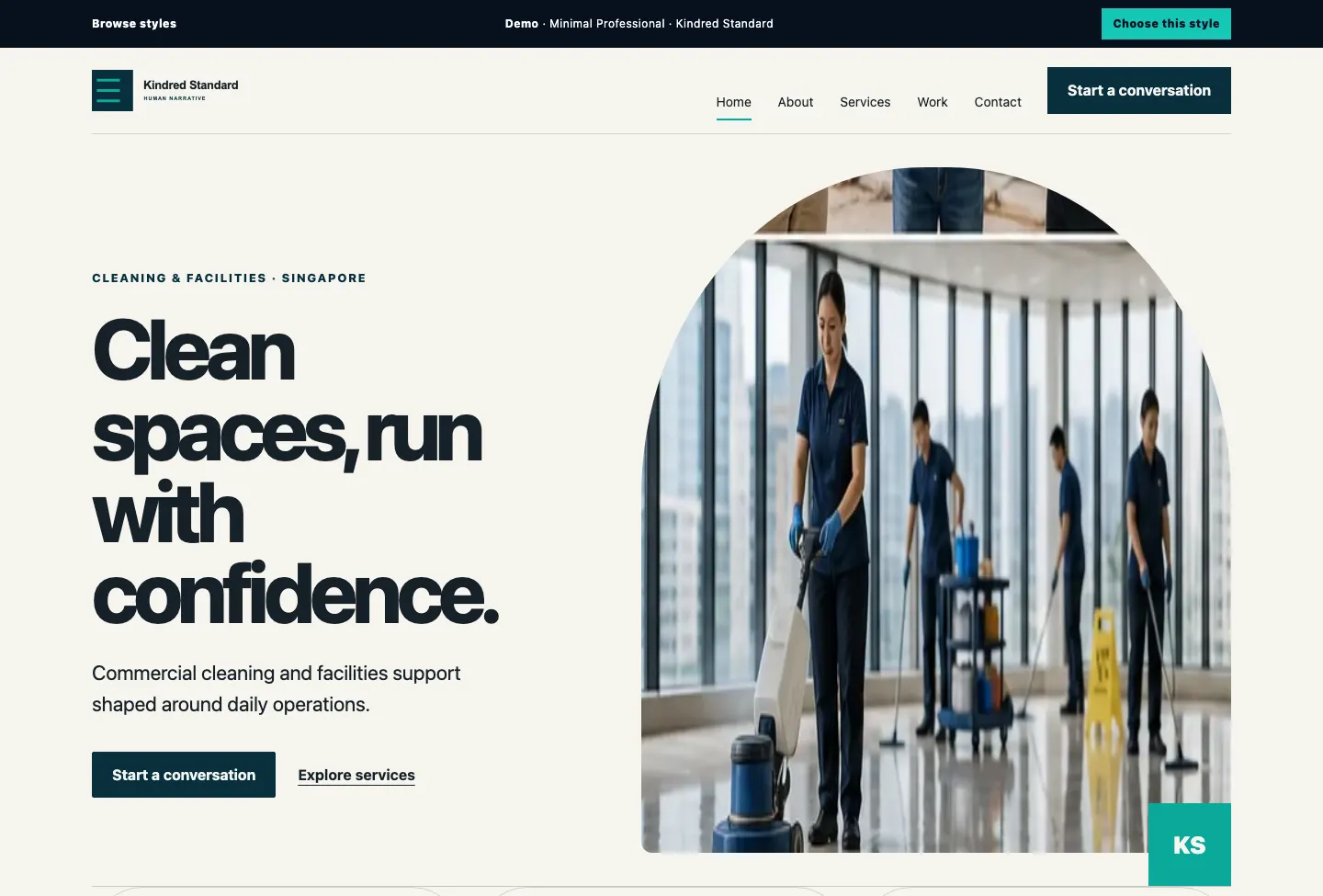 Kindred Standard Human Narrative website preview