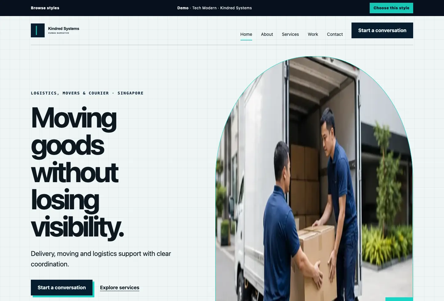 Kindred Systems Human Narrative website preview