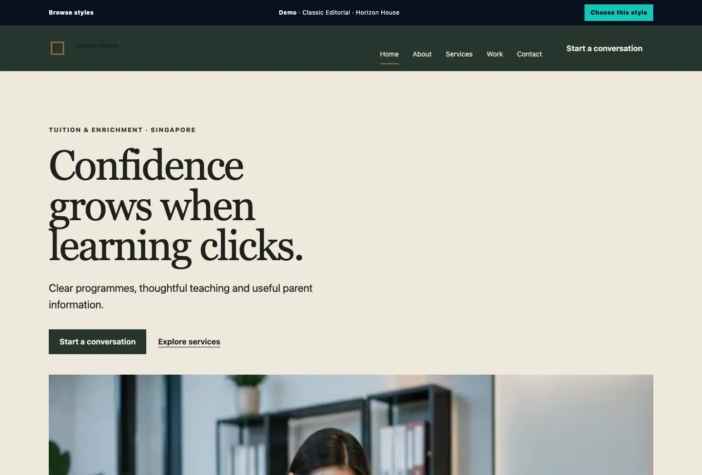 Horizon House Panorama Story website preview
