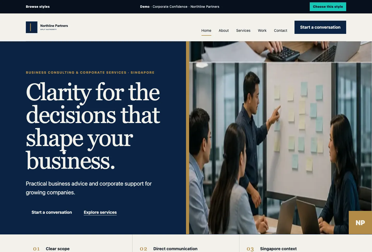 Northline Partners Split Authority website preview