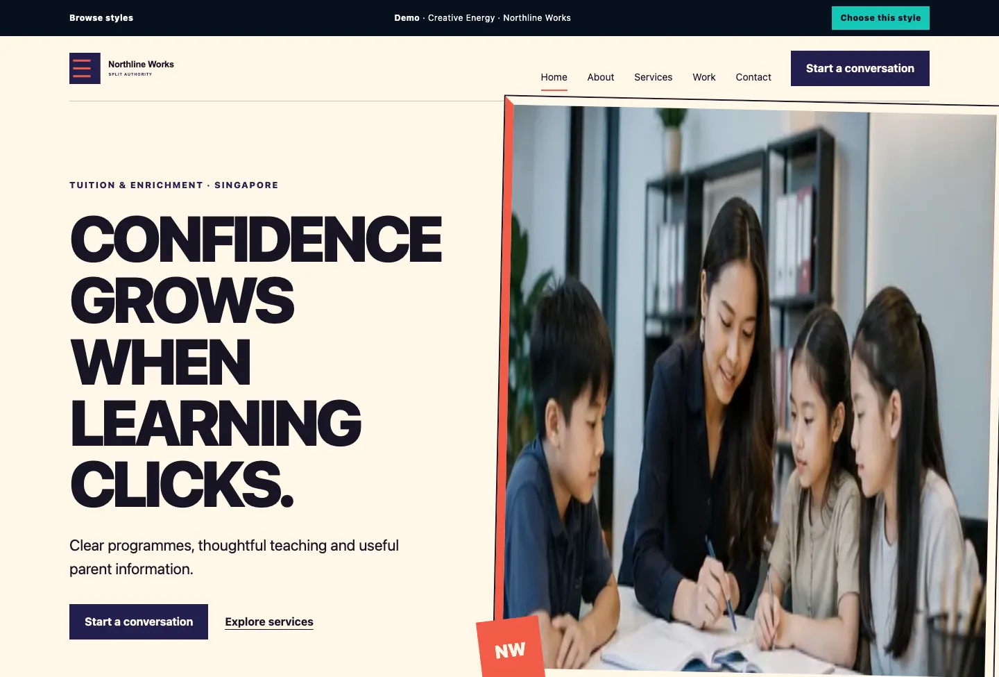 Northline Works Split Authority website preview