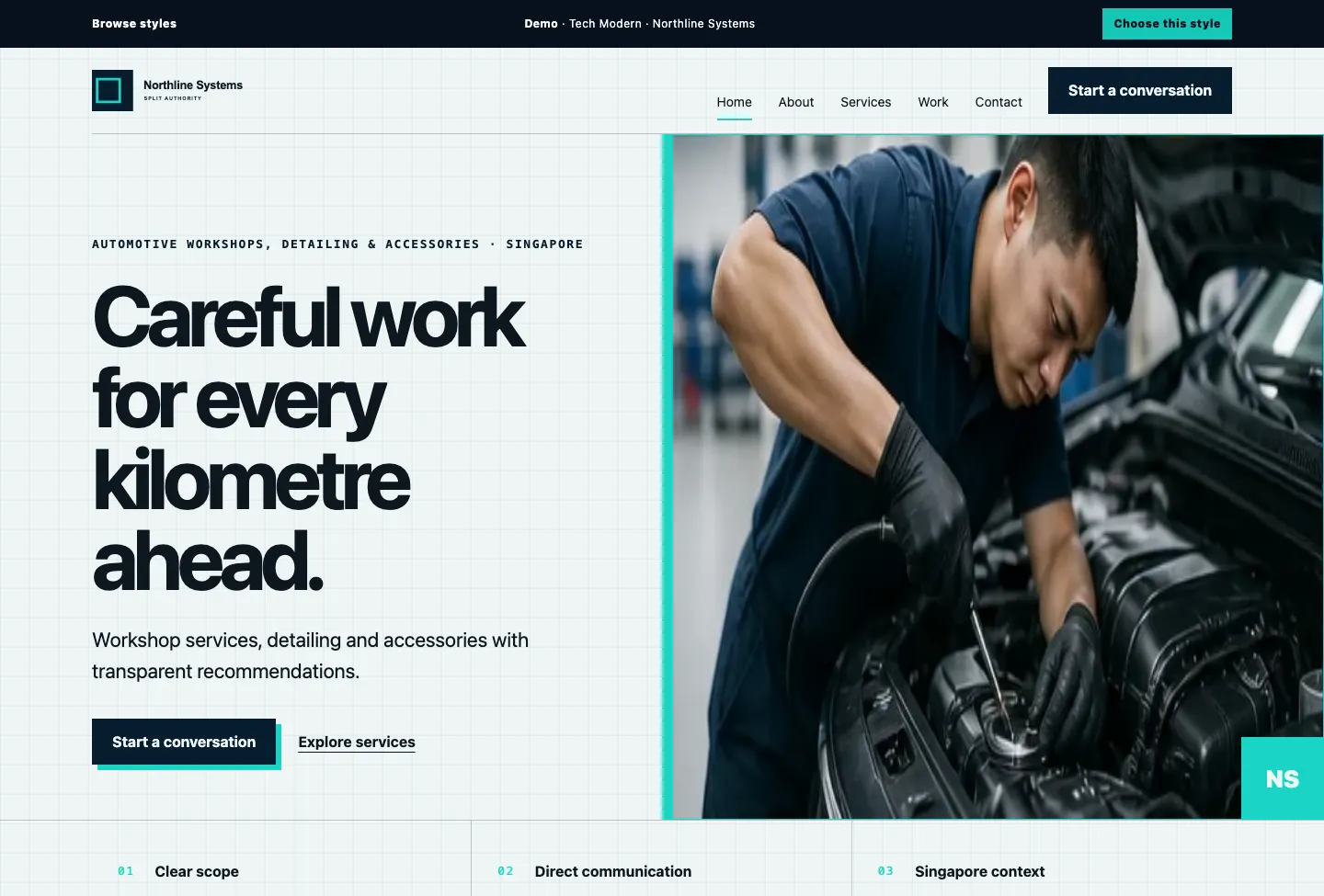 Northline Systems Split Authority website preview